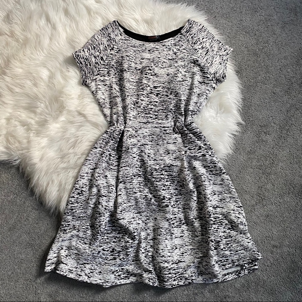Renee C FLATTERING Black & White A-Line Dress - Picture 2 of 5
